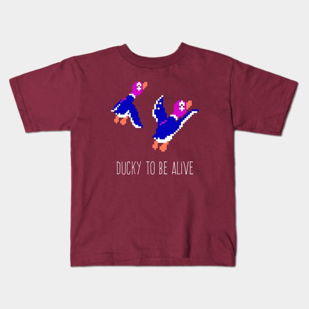 Ducky to be alive Kids T-Shirt by DiegoPedauye